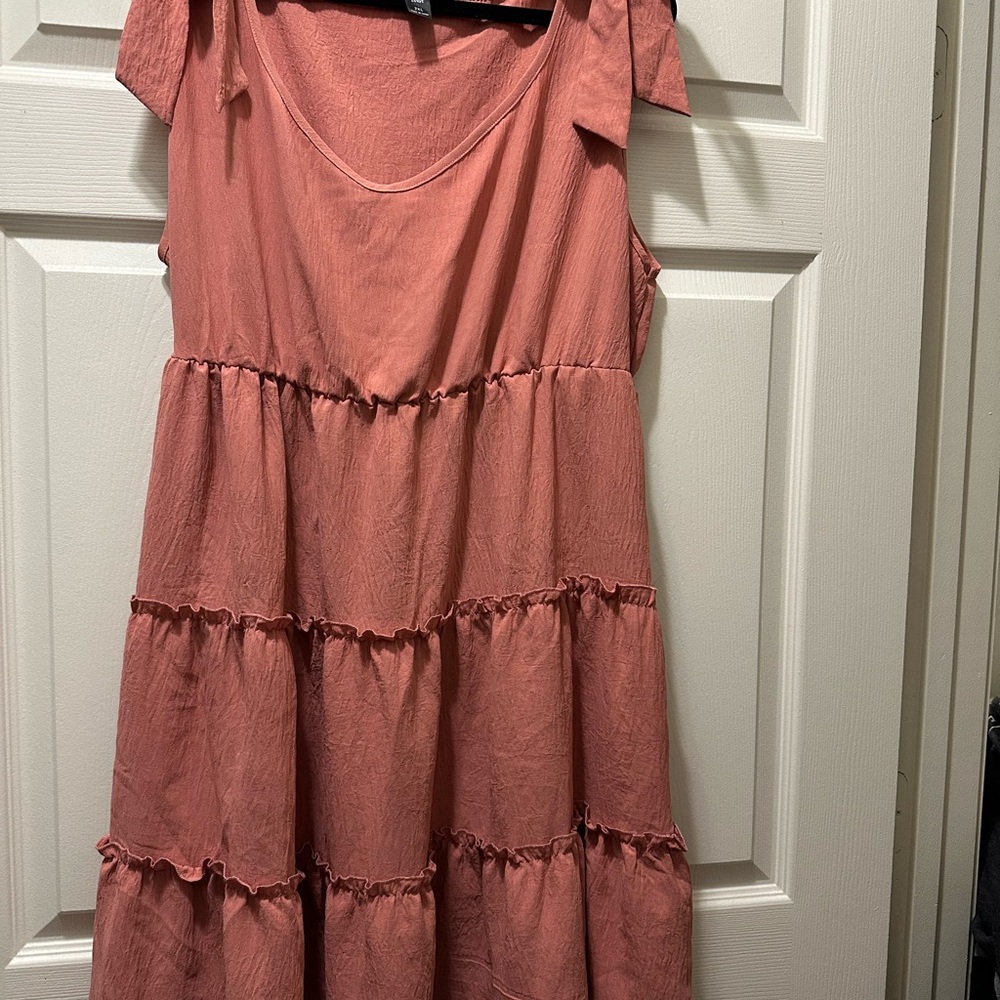 Women's Pink Tiered Dress